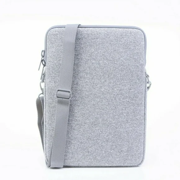 Dagne Dover Gray Neoprene Laptop Bag with Adjustable Strap, Business